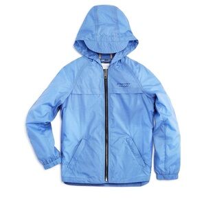 Burberry Kids Light Blue Raincoat with Hood